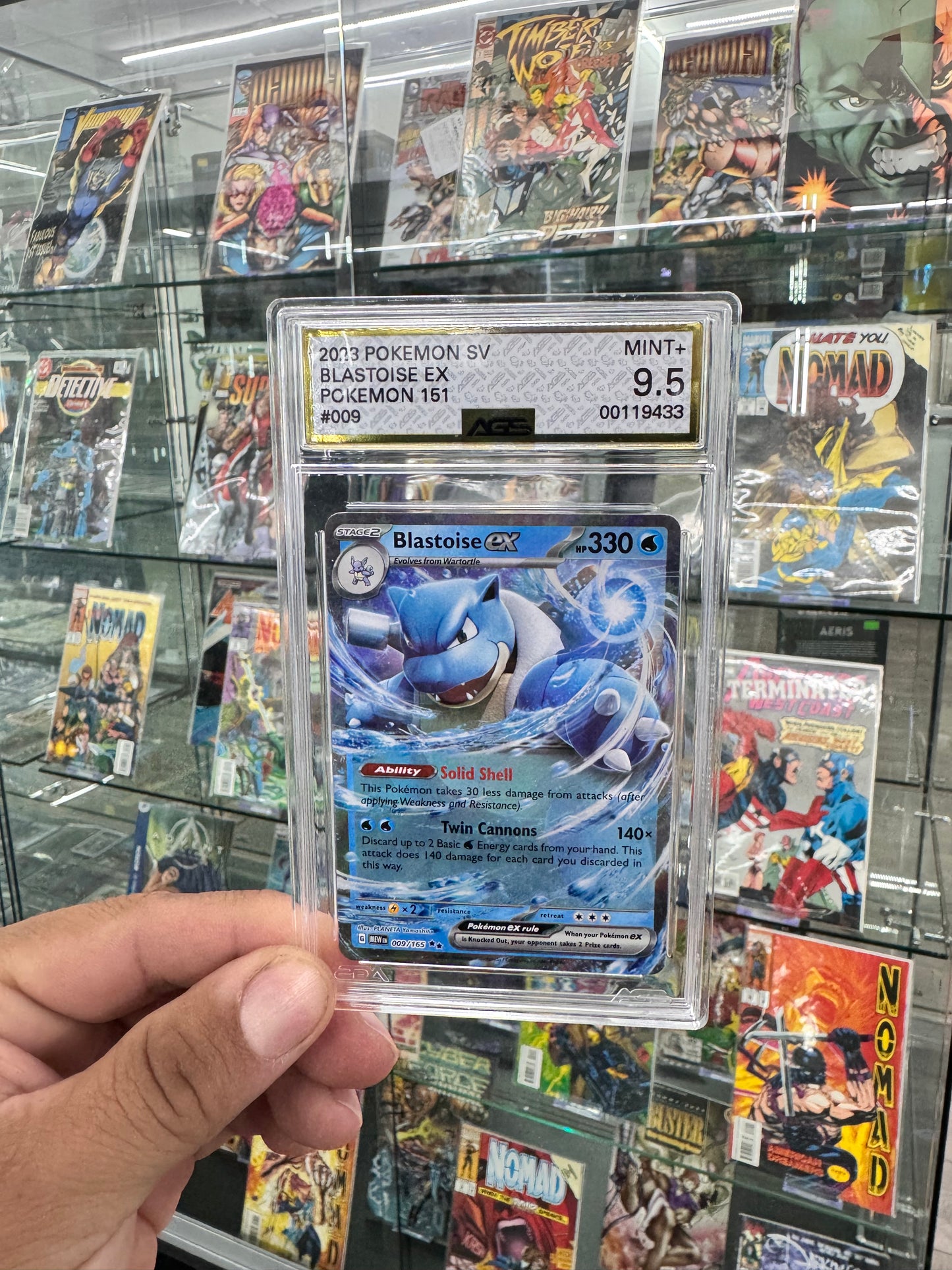 9.5 AGS BLASTOISE EX